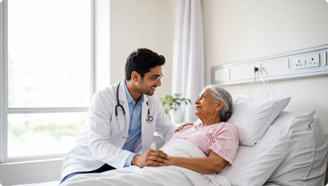Doctor caring for a patient